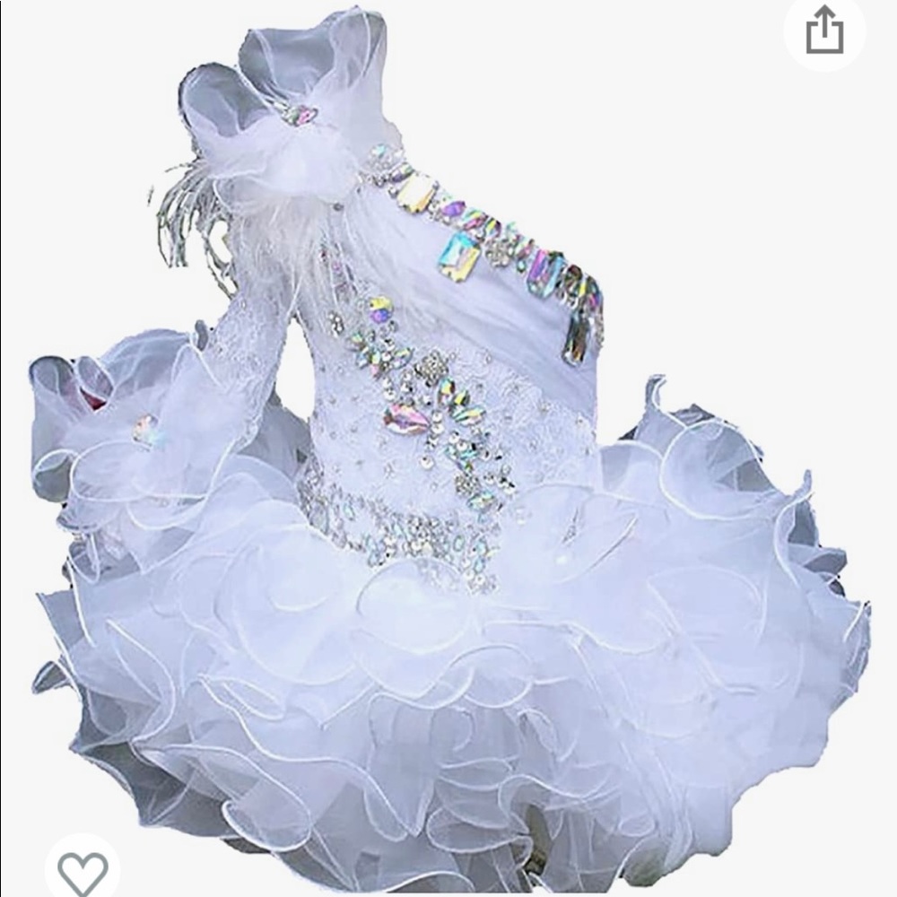 White Pageant Toddler Dress